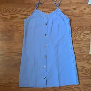 Light blue mini dress with adjustable straps